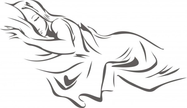 Спящая девушка Графика