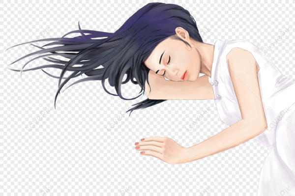 Спящая девушка силуэт