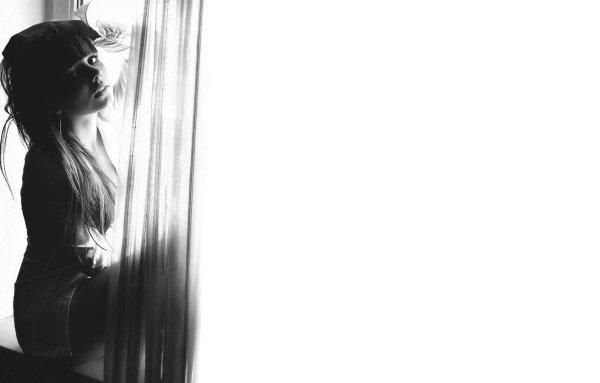 Обои девушки чб