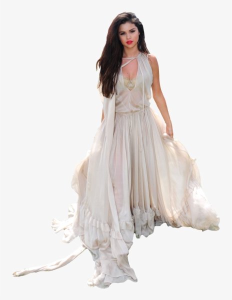 Селена Гомес на белом фоне