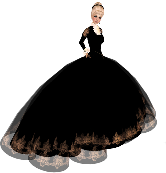 Девушка в пышном платье на прозрачном фоне