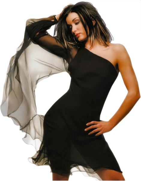 Девушки в черных прозрачных платьях