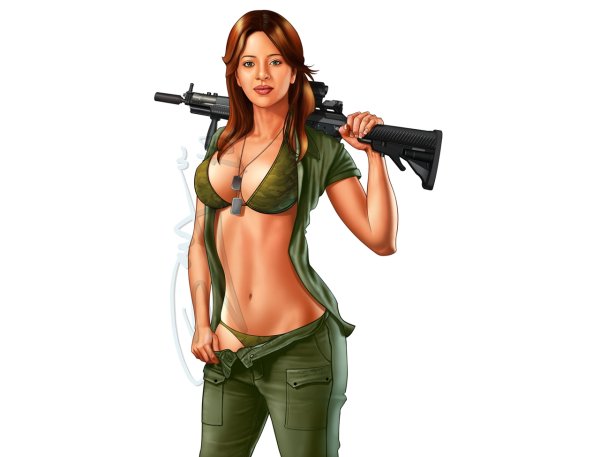 Мультяшные девочки с оружием