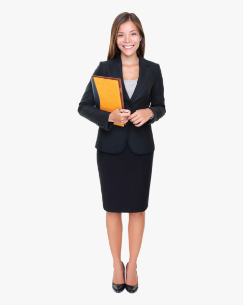 Деловая женщина в полный рост