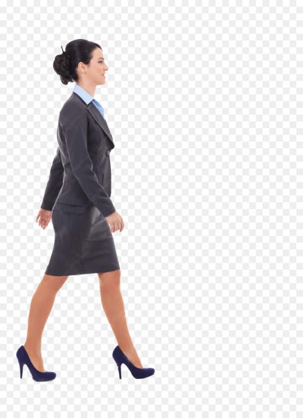 Женщина в костюме в профиль