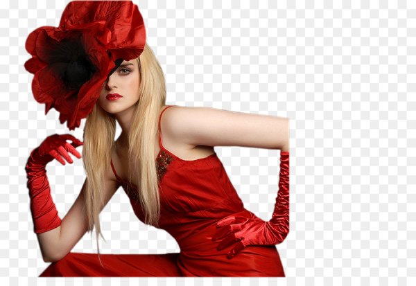 Женщина в Красном клипарт