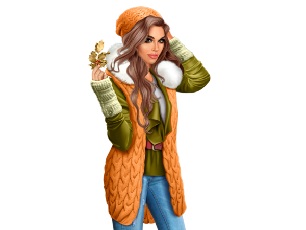 Девушки 3д в зимней одежде