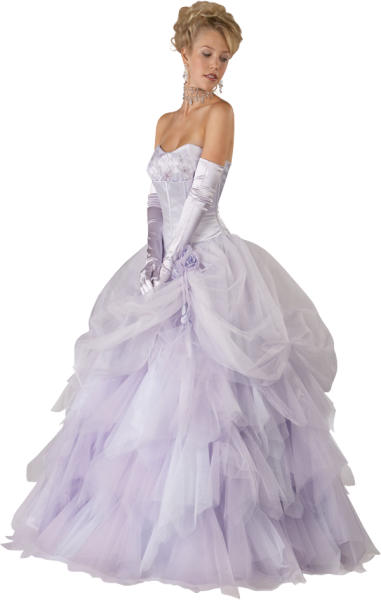 Свадебное платье на белом фоне