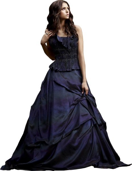 Елена Гилберт в синем платье