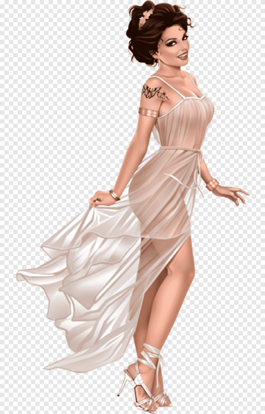 Красивая девушка на прозрачном фоне