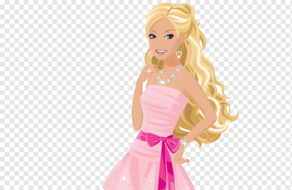 Барби на белом фоне