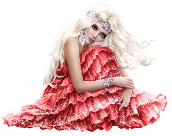 Современная девочка на прозрачном фоне