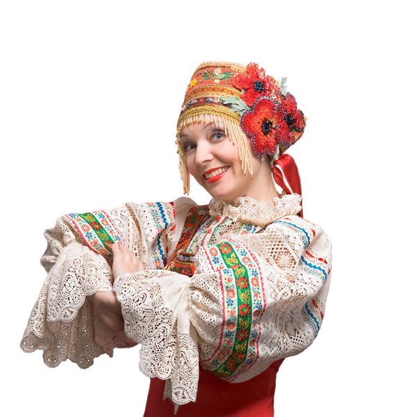 Девушка в русском костюме