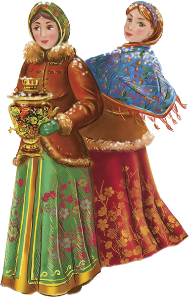 Зимний народный костюм женский русский для детей