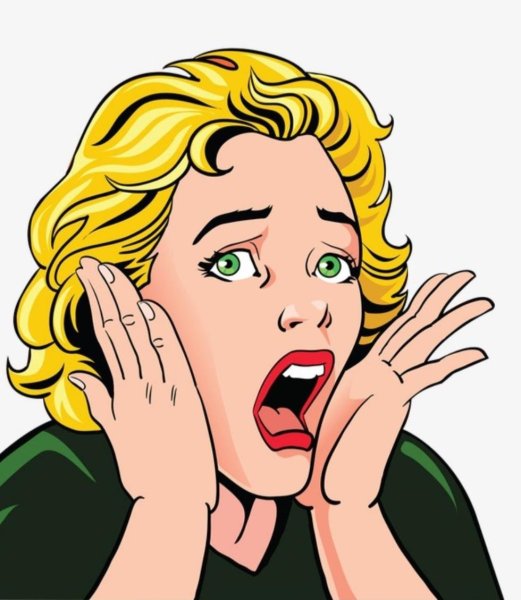 Девушка в шоке