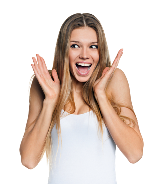 Довольная девушка