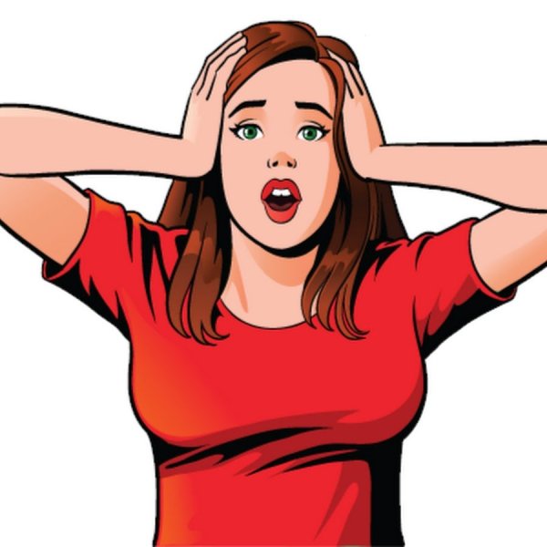 Девушка ШОК вектор