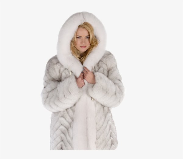 Белая шуба на прозрачном фоне