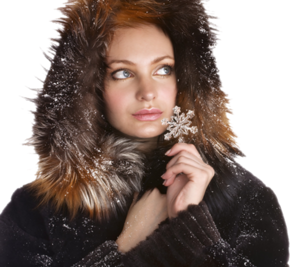 Девушка в шубе