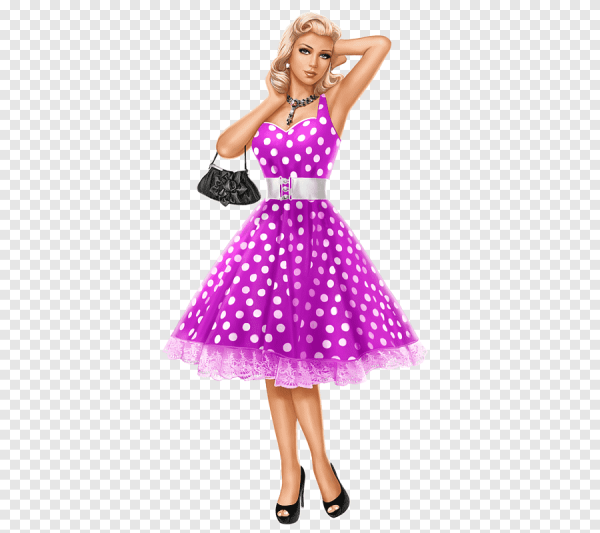 Девушка в платье на прозрачном фоне