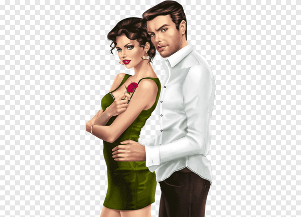 Влюблённые на прозрачном фоне