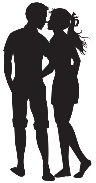 Влюбленные силуэт