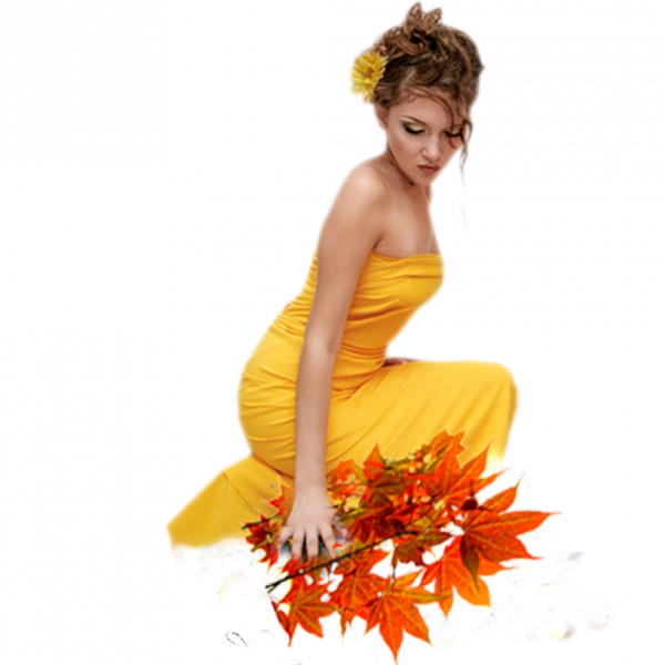 Женщина осень