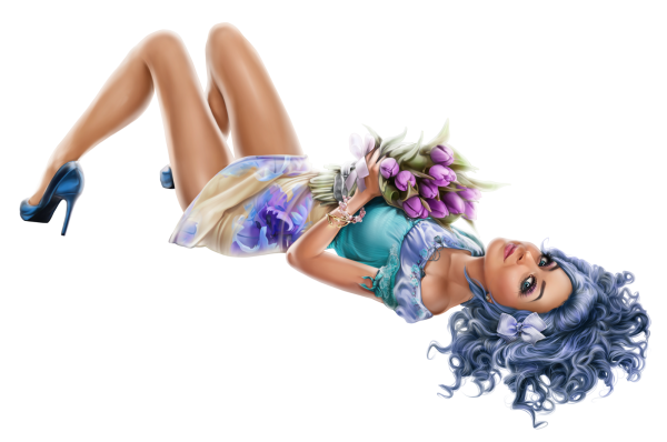 Клипарт девушки на прозрачном фоне