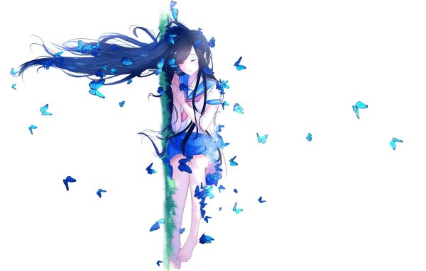 Девушка арт на белом фоне