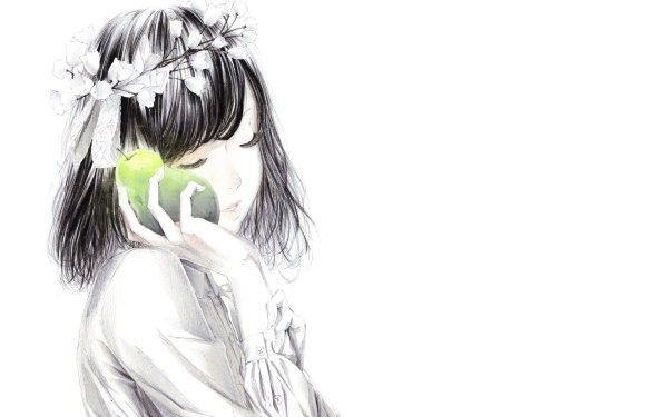 Девушка арт на белом фоне