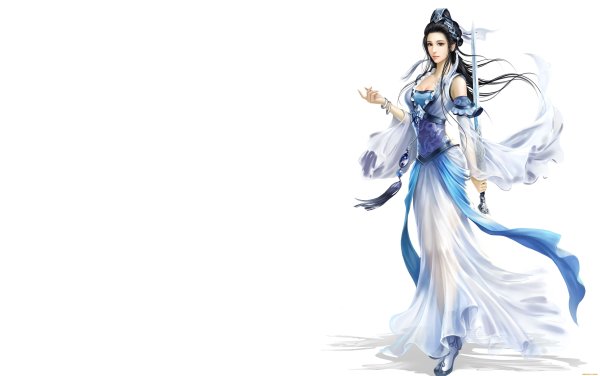 Фэнтези девушки на белом фоне