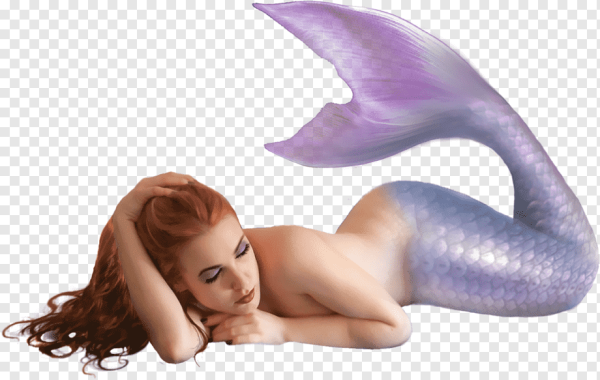 Русалка на прозрачном фоне для фотошопа