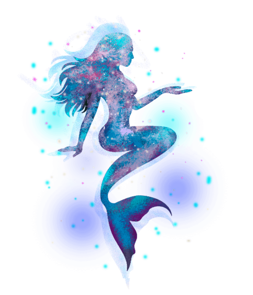 Русалка арт на прозрачном фоне