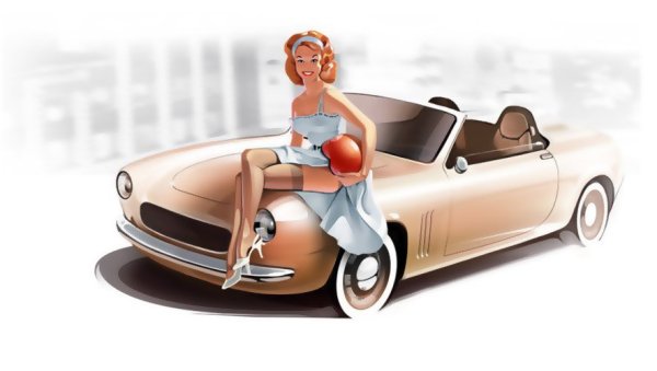 Девушка в машине