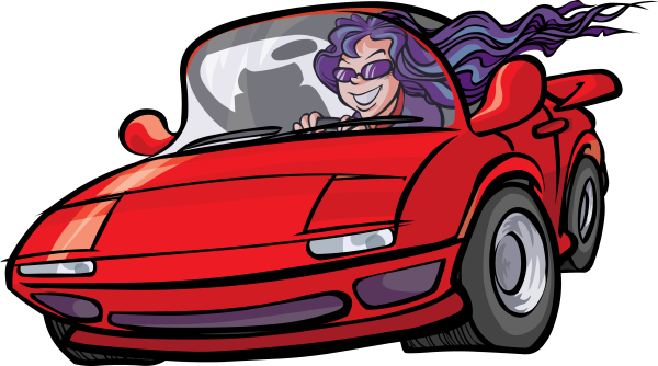 Машина в мультяшном стиле