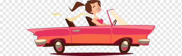 Мультяшная машина с человеком