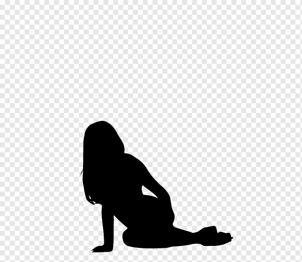 Силуэт лежащей женщины