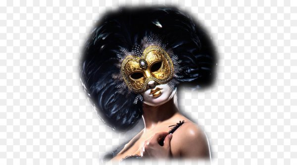 Женщина в маске без фона