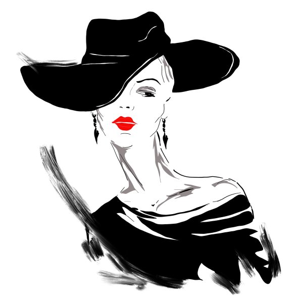 Дама в шляпке