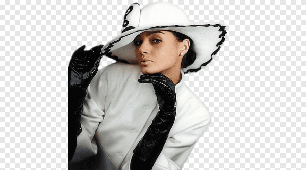 Дама в шляпке на фоне