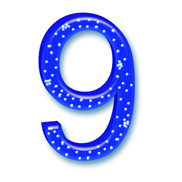 Красивая цифра девять