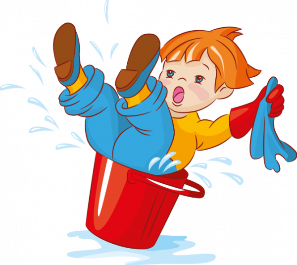 Уборка на прозрачном фоне