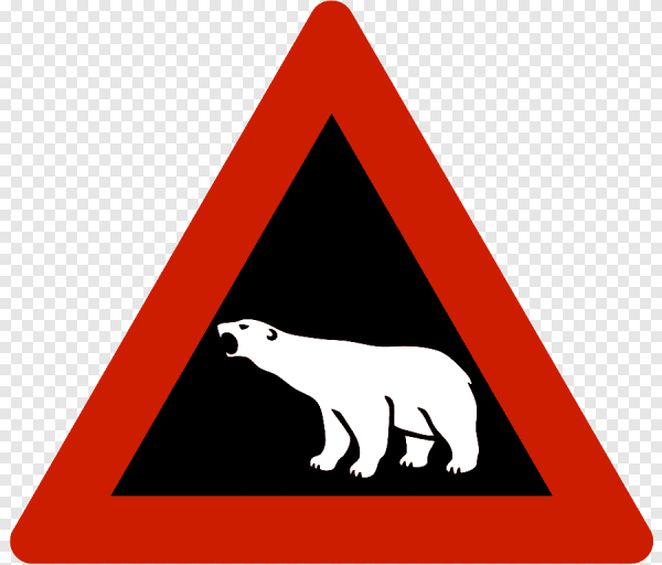 Дорожный знак медведь