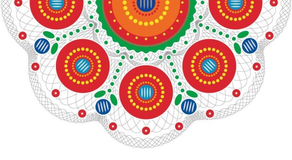 Дымковский орнамент паттерн