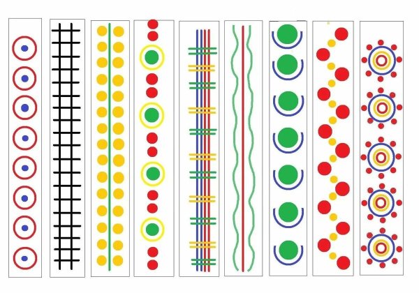 Элементы дымковской росписи для детей старшей группы
