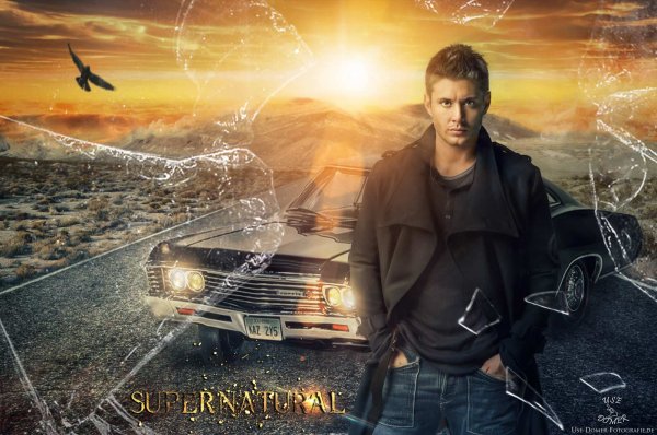 Дин Винчестер сверхъестественное с Импалой