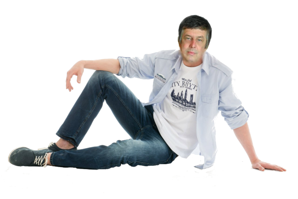 Мужик на белом фоне