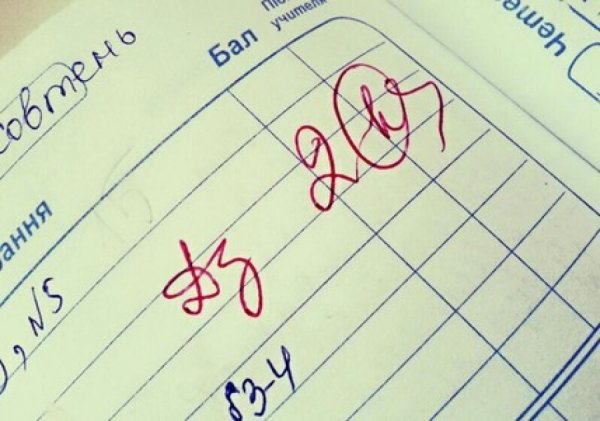 Плохие оценки в дневнике