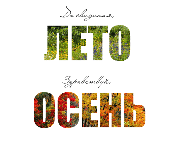 До свидания лето Здравствуй осень