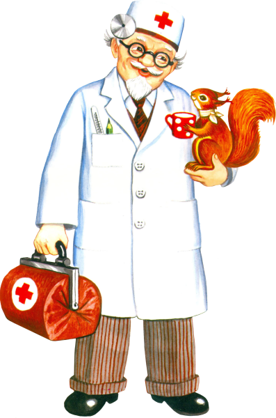 Доктор Айболит на прозрачном фоне